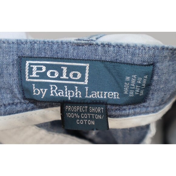 Polo Ralph Lauren Mens Chambray Blue Shorts Size 33 Preppy Casual - Picture 10 of 10